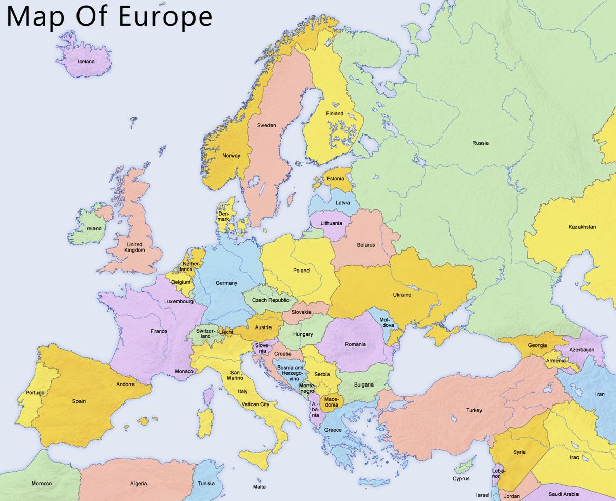Karta Cipra i okolnih zemalja