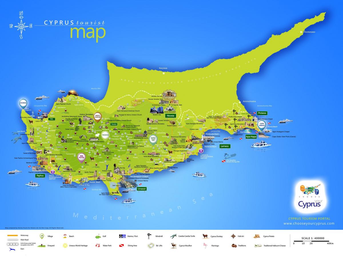 Karta Lara Beach Cipar
