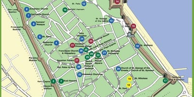 Karta famagusta na Sjevernom Cipru