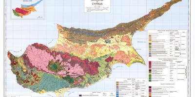 Cipar geografska karta