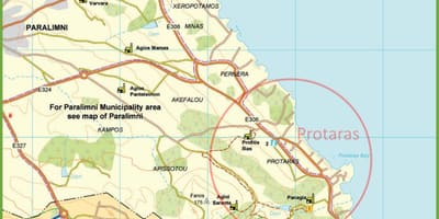 Mapa ulica протараса Cipar