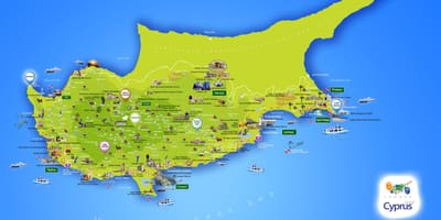 Karta Lara Beach Cipar