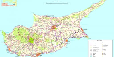 Karta Cipra mediteranska